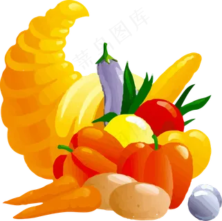 卡通果蔬组合免抠素材下载