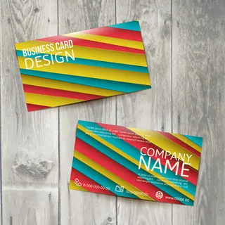 几何抽象图案名片创意设计