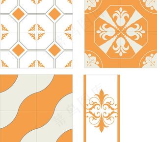 四个欧式风格图案图片