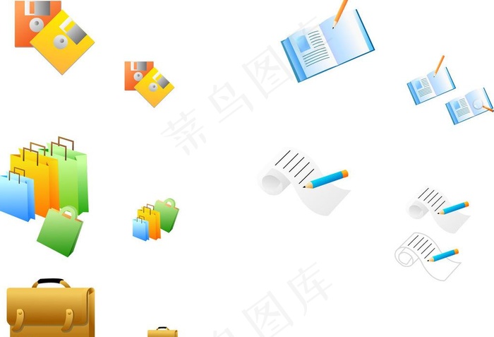 办公用品矢量素材图片ai矢量模版下载