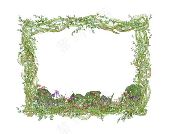 花草边框 PSD