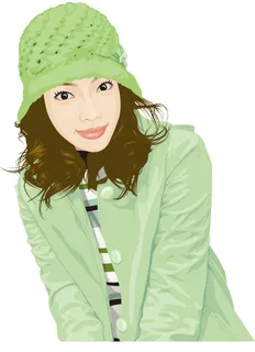 带帽子的美女 带帽子的美女