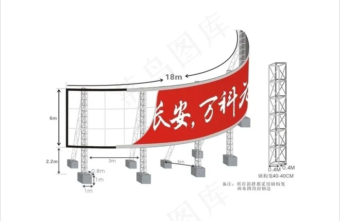 大型户外广告牌图片cdr矢量模版下载