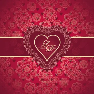 浪漫情人节主题背景矢量素材