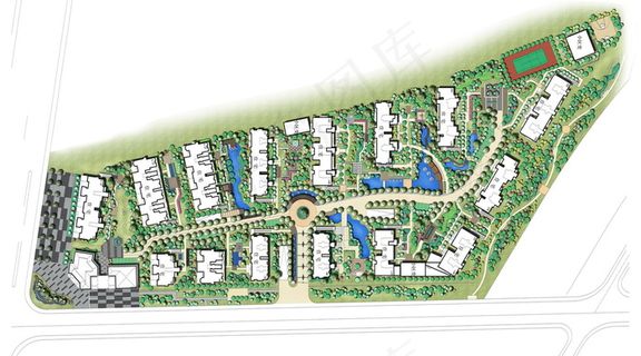 馨河郦舍园林总平面规划图