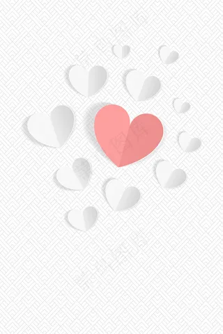 520告白日立体爱心折纸背景设计