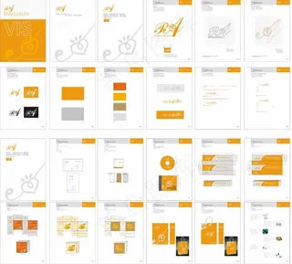 PA饰品品牌标识VI设计矢量图