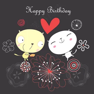 可爱卡通手绘动物矢量素材