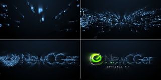 数字科技风亮点汇聚logo演绎片头...