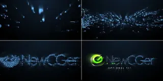 数字科技风亮点汇聚logo演绎片头...