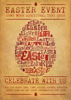复古的复活节字体设计