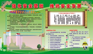 最新安全生产展板设计PSD源文件模...