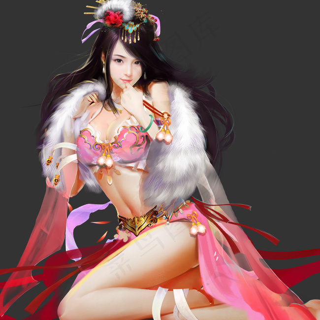 游戏美女psd模版下载