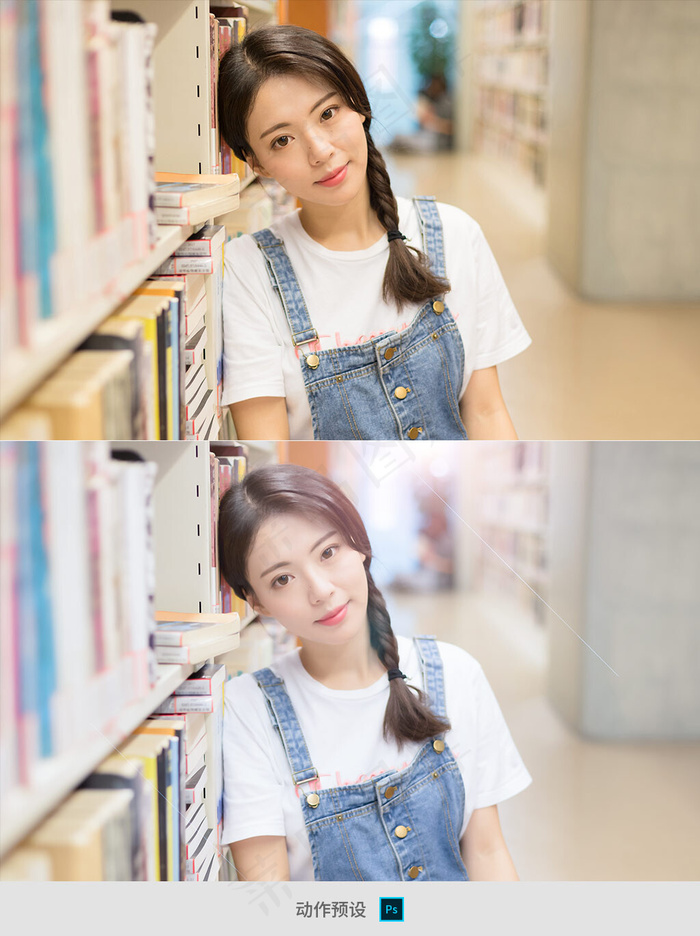 修图自带光效影楼修片滤镜制作动作预设