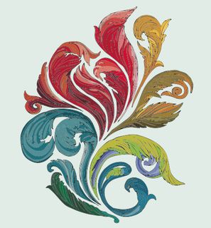 凤凰风格花纹矢量素材