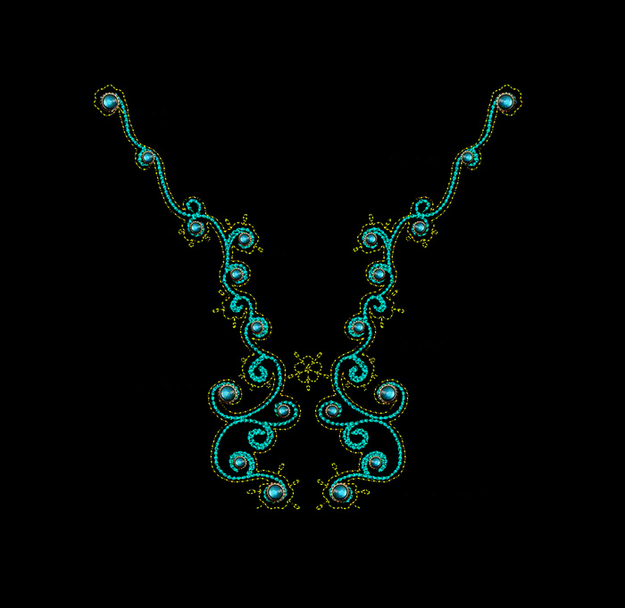 位图 绣花 民俗风 花边领边 免费...