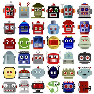多款机器人头像矢量素材