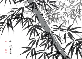 翻译：健康向量竹画