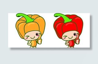 卡通辣椒形象蔬菜图片