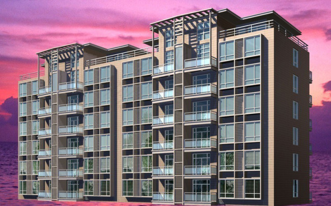 时尚现代风格住宅楼3D模型素材