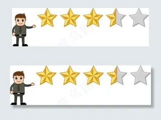 星级-卡通矢量图