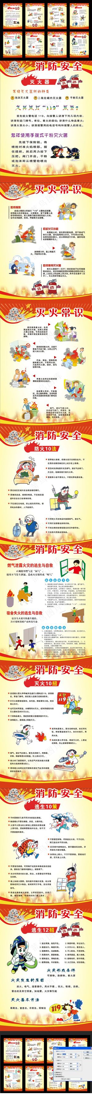 小学生消防安全知识宣传展板图片