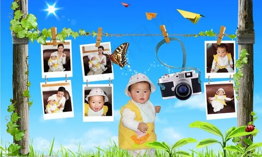 七月宝宝模板图片