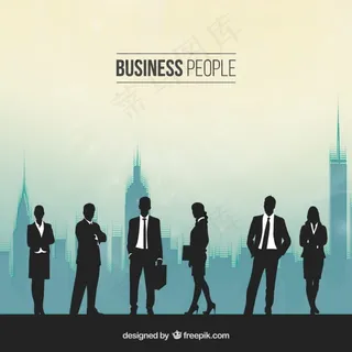 办公人物高清AI城市剪影 办公人物高清AI城市剪影