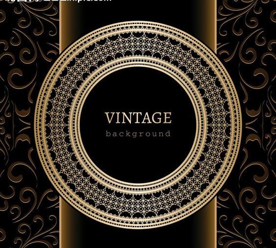 欧式花纹背景矢量素材图片