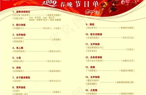 09电信春晚节目单内页图片