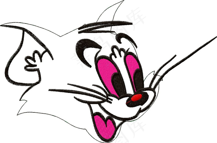 绣花 小猫 Tom猫 免费素材