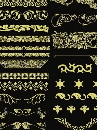 金色欧式花纹边框图片