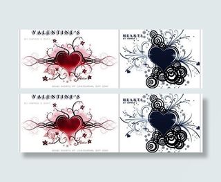 2套心形和情人节笔刷图片