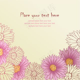 美丽的花朵背景01矢量