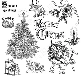 手绘圣诞背景图片