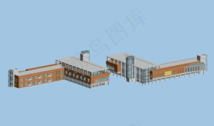 现代商业大厦建筑群3D模型设计