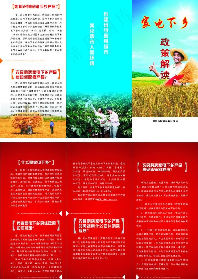 惠农政策图片cdr矢量模版下载