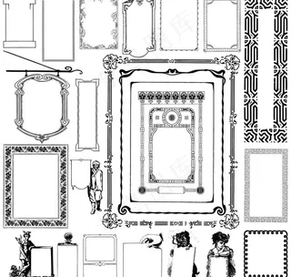 宫廷装饰线条欧式图框图片