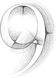 手绘插画矢量字体9号