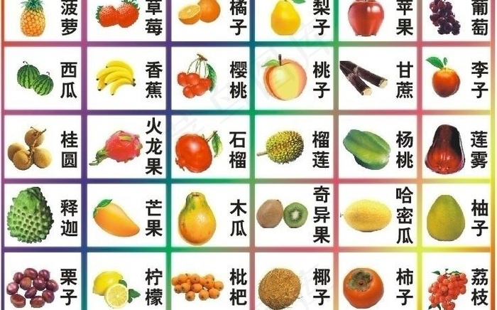 水果图图片cdr矢量模版下载