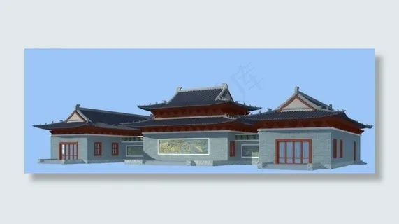 中国古代建筑风格3D模型