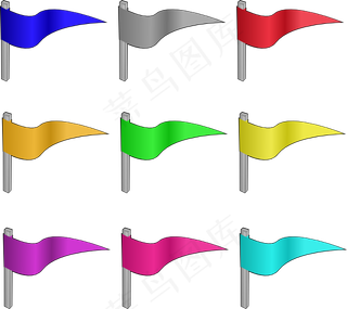 彩旗剪贴画