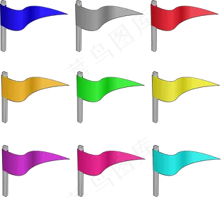彩旗剪贴画