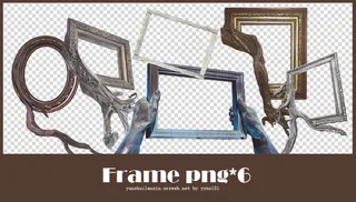 创意抽象相框分层素材免扣大图