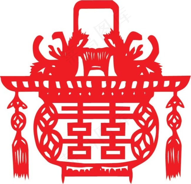 剪纸ai矢量模版下载