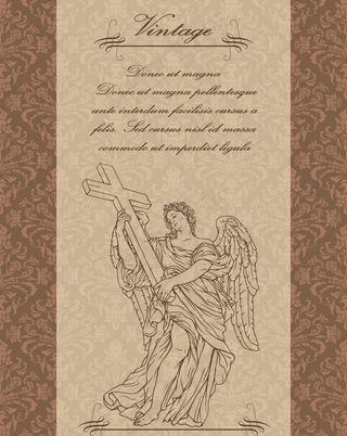 古典花纹欧式花纹天使圣女图片