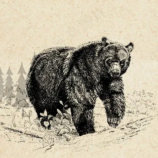 北欧简约美克美家抽象动物工笔画