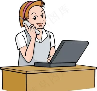 工作 日本女性人物 矢量素材 ai...