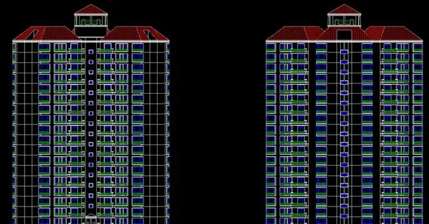 高尔夫别墅 住宅楼立面 高尔夫别墅 住宅楼立面