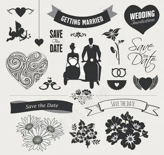 婚礼人物矢量图片